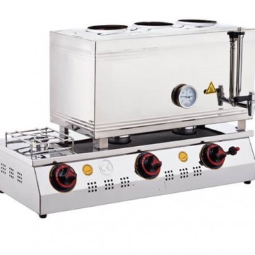 ÇAY KAZANI 3 DEMLİK - HEM ELEKTRİKLİ HEM TÜPLÜ - SEVER ÇELİK