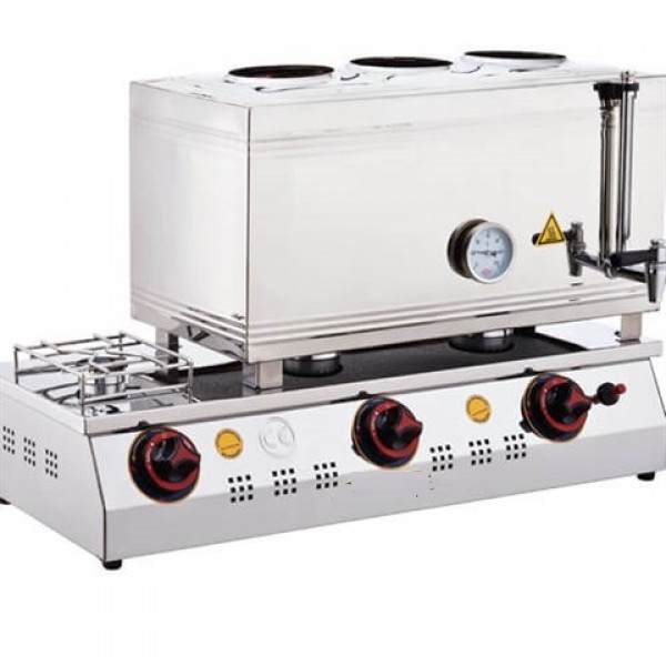 ÇAY KAZANI 3 DEMLİK - HEM ELEKTRİKLİ HEM TÜPLÜ - SEVER ÇELİK