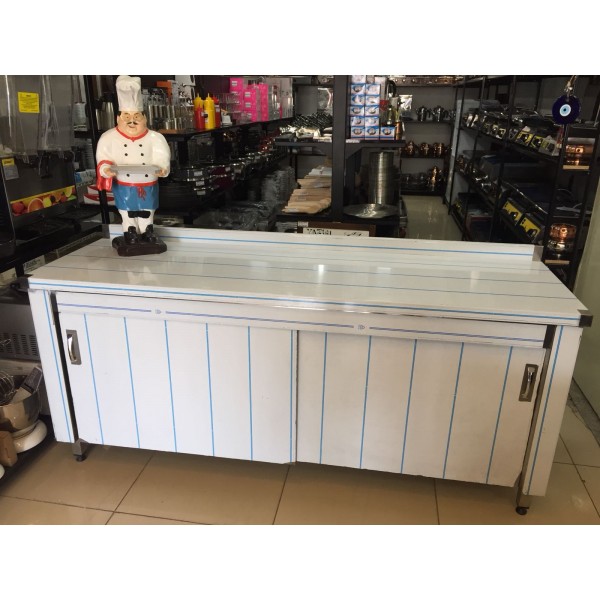 DOLAPLI TEZGAH 190x60x85  İSTİFLEME TEZGAHI