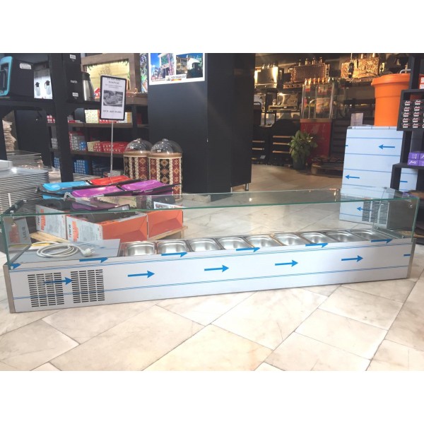 EMPERO SETÜSTÜ SALAT BAR SOĞUTMALI 210 cm - 9 KÜVET KAPASİTELİ