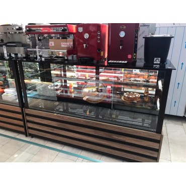 Vitrin Tip Pasta Teşhir Dolabı -Soğutmalı Yaşpasta Dolabı 200 Cm