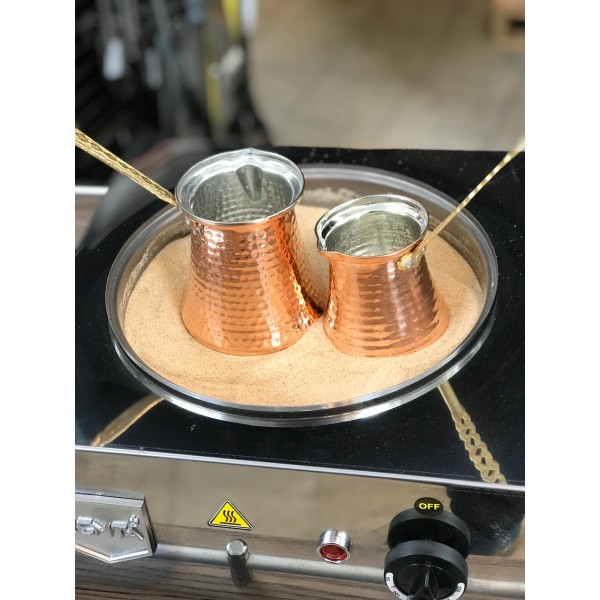 KAHVE MAKİNASI KUMDA TÜRK KAHVESİ PİŞİRİCİ SETÜSTÜ - GÜMÜŞ MODEL