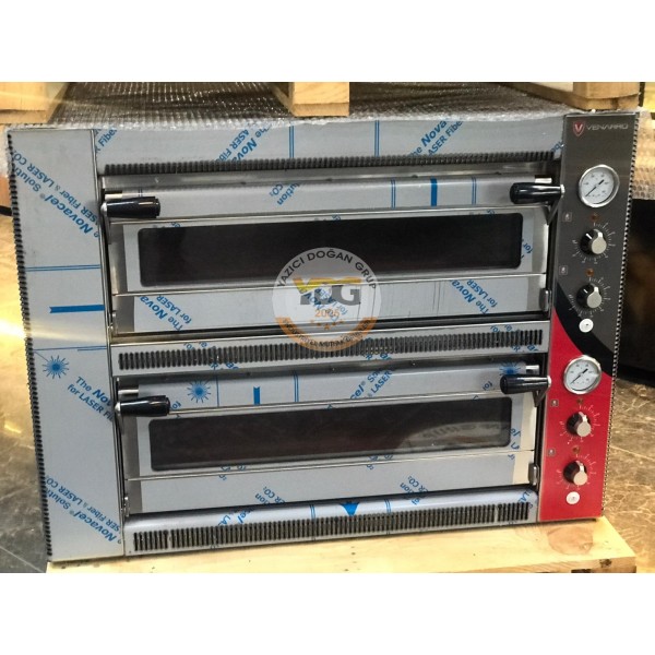 PİZZA FIRINI ÇİFT KATLI 62x62 - VENARRO - TAŞ TABAN - ELEKTRİKLİ